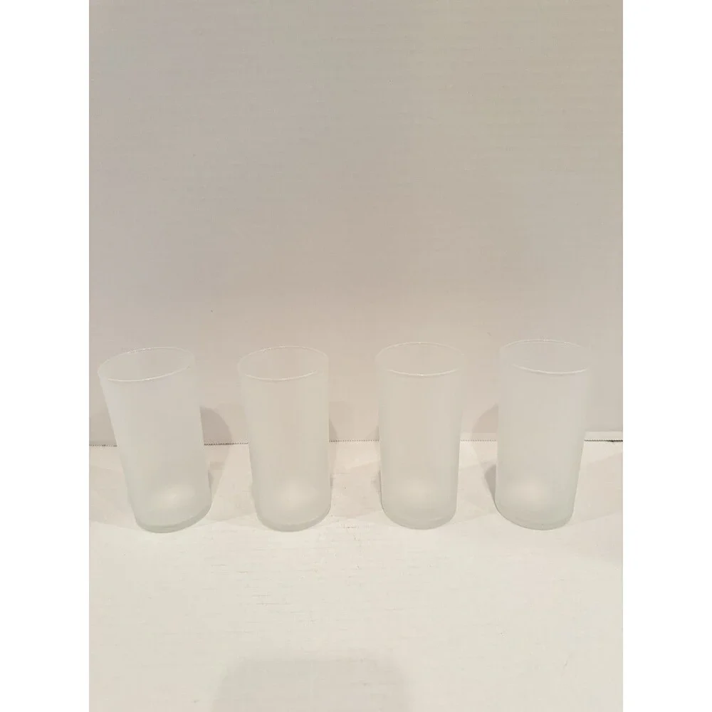 Vintage Libbey Frosted Glasses Set 10 Tom Collins Highball MCM Barware